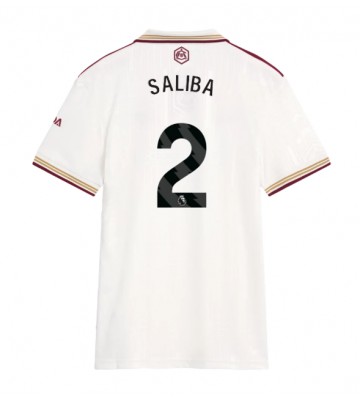 Lacne Ženy Futbalové dres Arsenal William Saliba #2 2025-26 Krátky Rukáv - Tretina